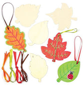 Frunze din lemn de decorat Baker Ross 12 buc